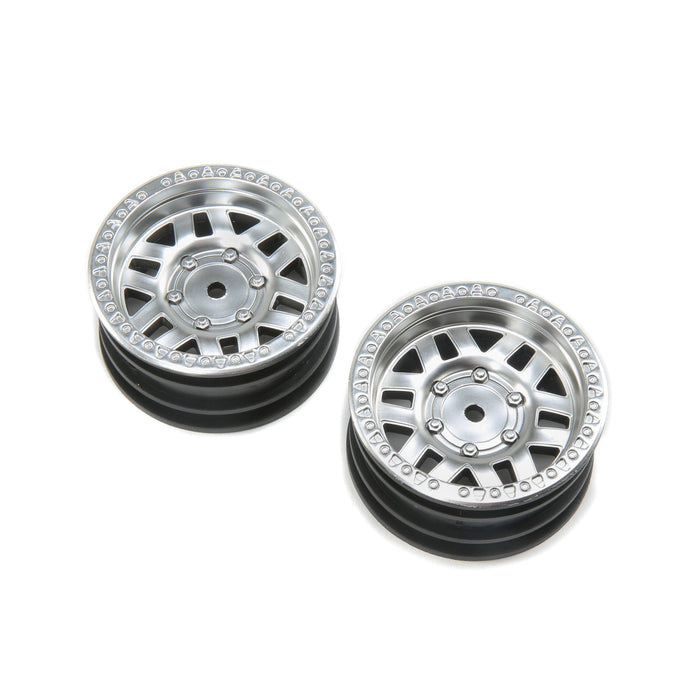 Axial 1.9  Machete Wheel - Satin Silver 2pcs AXI43001