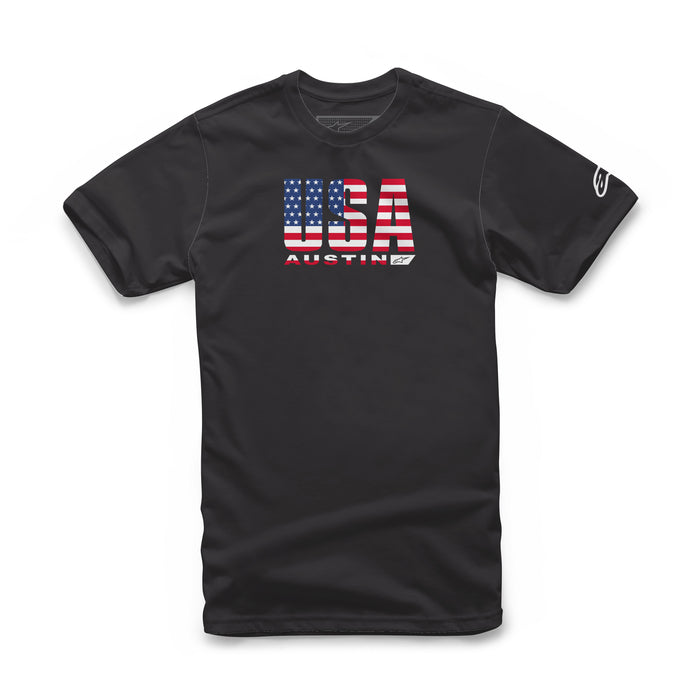 Alpinestars Men's Circuits Tee, Black/USA, M