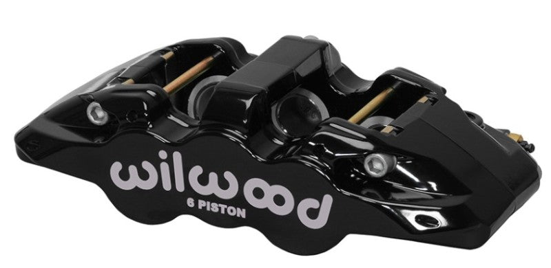 Wilwood Caliper-Aero6-R/H Black 1.75/1.38/1.38in Pistons 1.25in Disc 120-13293-BK