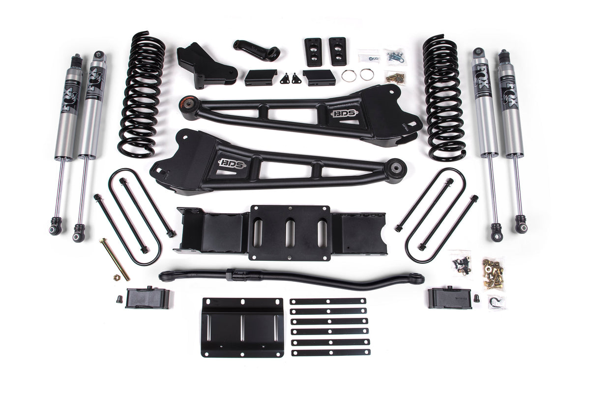 BDS 2025-2026 Fits RAM 3500 Diesel 4" Radius Arm Suspension Lift Kit, 3" Rear Lift W/o Overload, Block FOX 2.5 Ifp Ps Shocks 2150PS