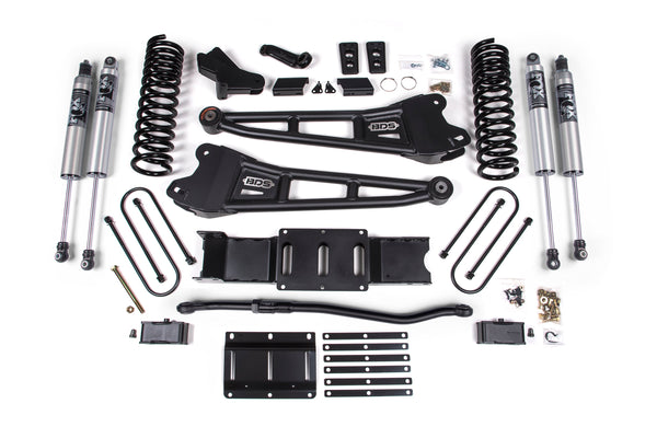 BDS 2025-2026 Fits RAM 3500 Diesel 4" Radius Arm Suspension Lift Kit, 2" Rear Lift W/ Overload, Block FOX 2.5 Ifp Ps Shocks 2152PS