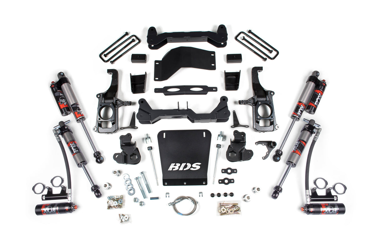 BDS 2011-2019 Fits GM 2500HD/3500HD 4wd/2wd 4.5" Suspension Lift Kit, 3" Rear Lift W/ Top Overload, Block FOX 2.5 Pes Shocks 1820FPE