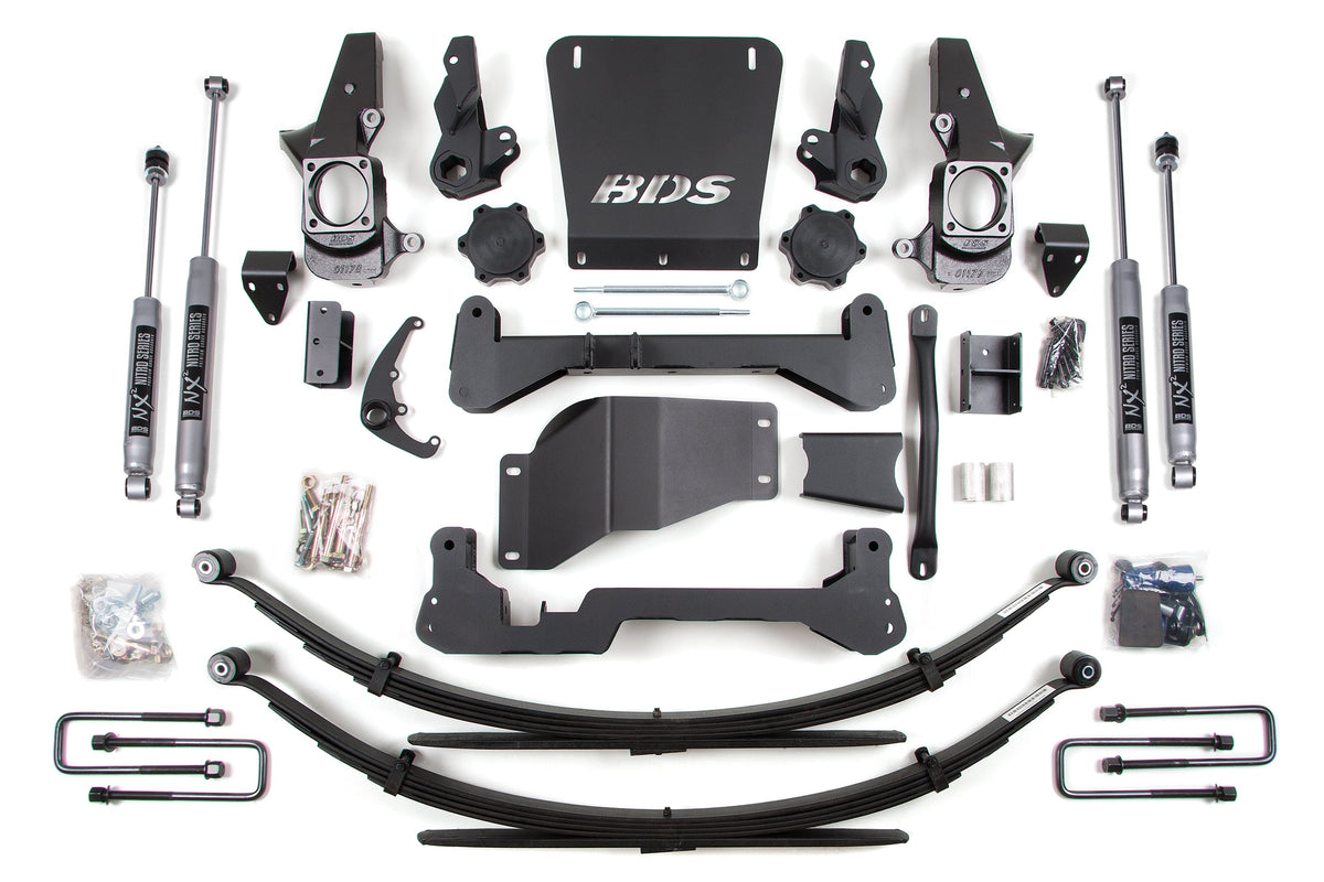 BDS 7 Inch Lift Kit, Fits Chevy Silverado Or GMC Sierra 2500HD/3500 01-10 4WD 190H