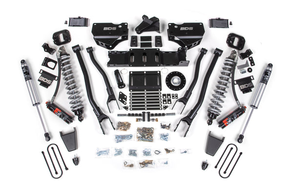 BDS 2025-2026 Fits RAM 3500 Diesel 4" 4-Link Suspension Lift Kit, 2" Rear Lift, Block W/o Overload FOX 2.5 Pes C/o, FOX 2.5 Pes Shocks 2157PPS