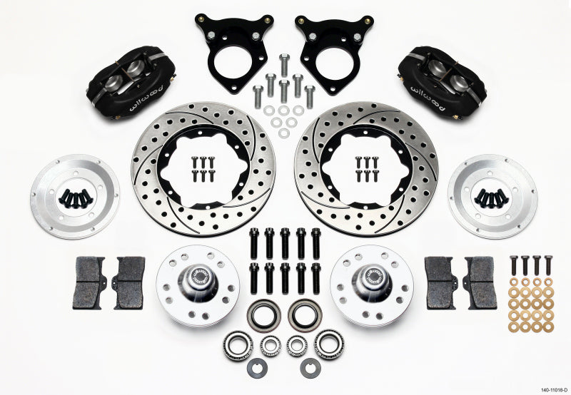 Wilwood Forged Dynalite Front Kit 11.00in Drilled 87-93 Mustang 5 Lug 140-11018-D