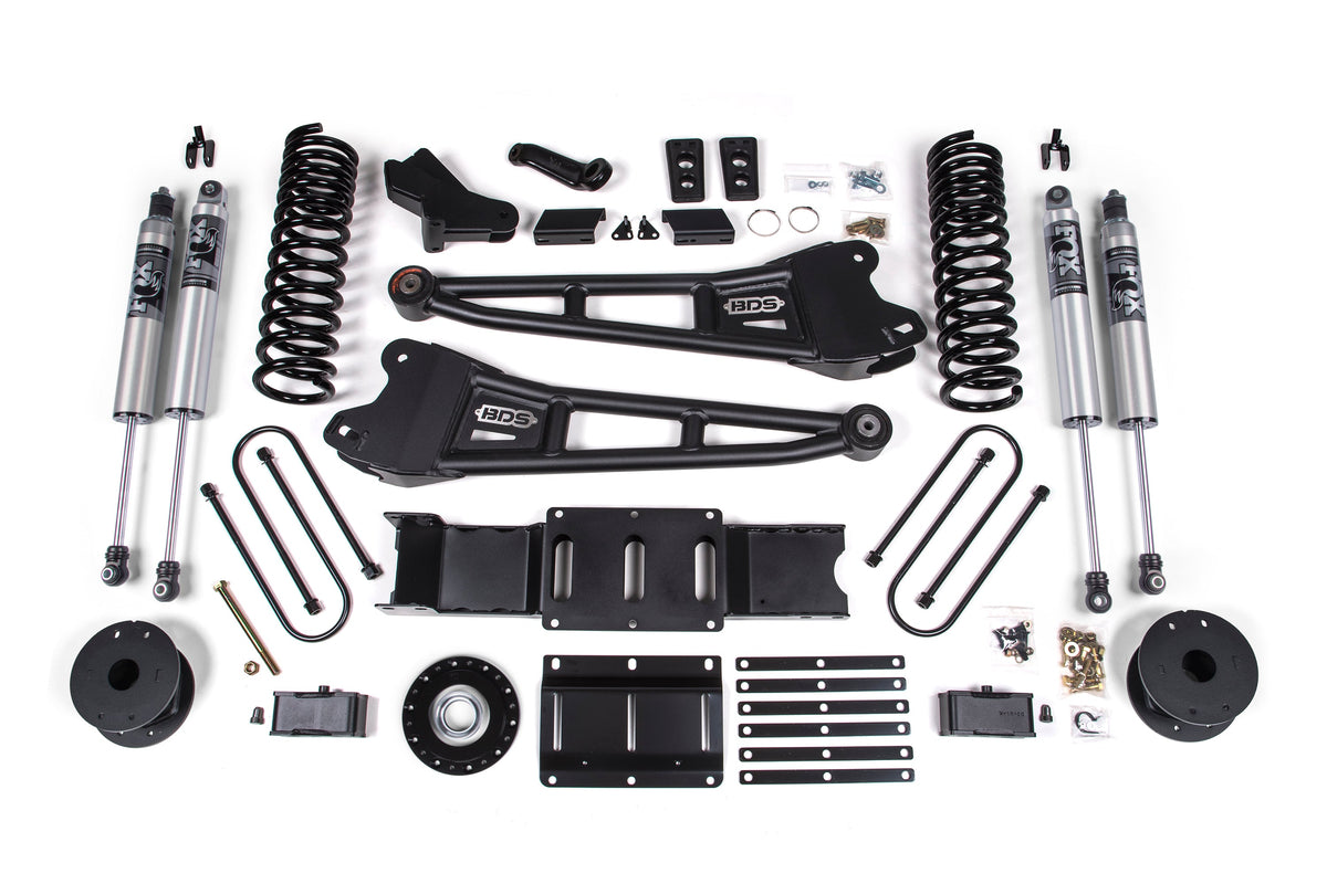 BDS 2025-2026 Fits RAM 3500 Gas 4" Radius Arm Suspension Lift Kit W/ Indexing Ring, 3" Rear Lift, OE Air Bag FOX 2.5 Ifp Ps Shocks 2174PS