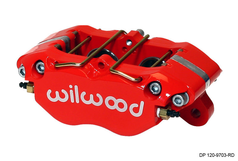 Wilwood Caliper-Dynapro 5.25in Mount Red 1.38in Pistons .81in Disc 120-9703-RD