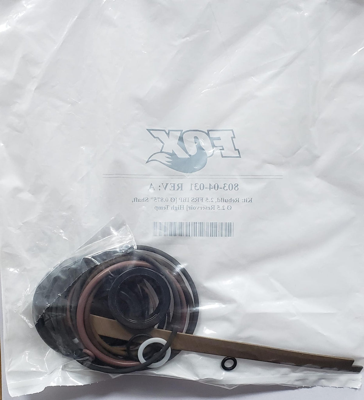FOX 2.5 FRS Internal Bypass Rebuild Kit 0.875 Shaft 2.5 Res High Temp 803-04-031