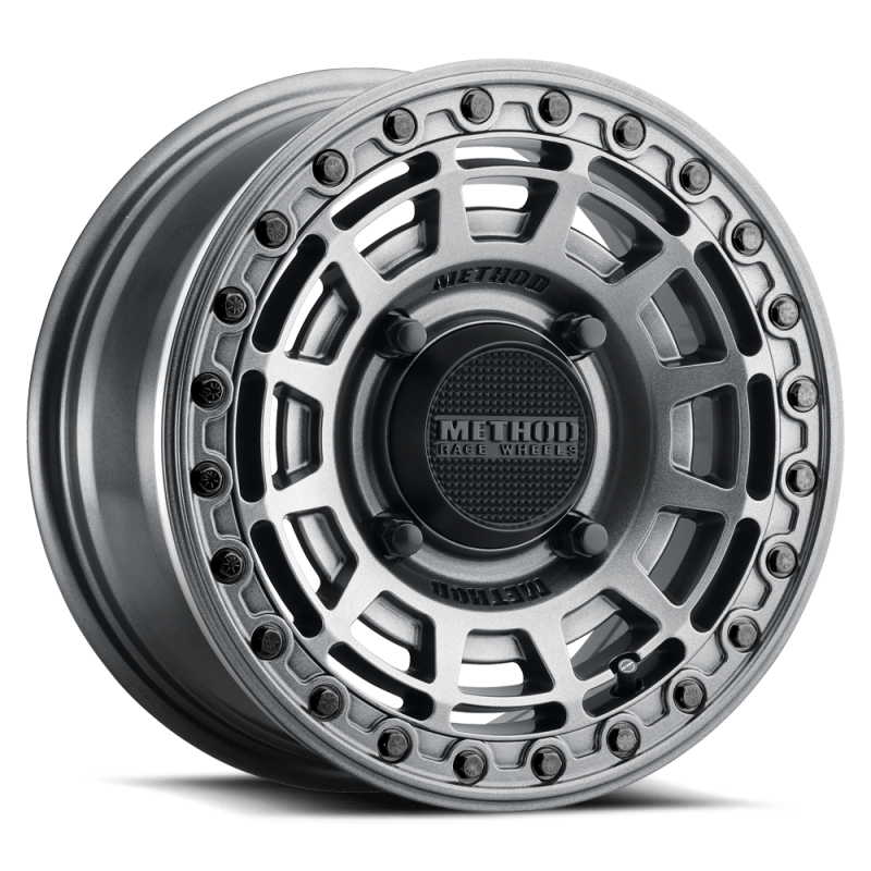 Method MR415 Beadlock 15x10 / 6+4/25mm Offset / 4x156 / 132 CB Graphite Wheel Gloss Graphite Ring MR415510461264B