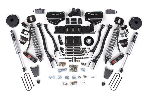 BDS 2025-2026 Fits RAM 3500 Diesel 4" 4-Link Suspension Lift Kit W/ Indexing Ring, 3" Rear Lift, Block W/ OE Air Assist FOX 2.5 Pes C/o, FOX 2.5 Ifp Ps Shocks 2159PPS