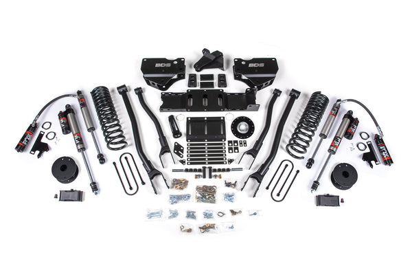 BDS 2025-2026 Fits RAM 3500 Diesel 4" 4-Link Suspension Lift Kit W/ Indexing Ring, 3" Rear Lift, Block W/ OE Air Assist FOX 2.5 Pes Shocks 2159FPE