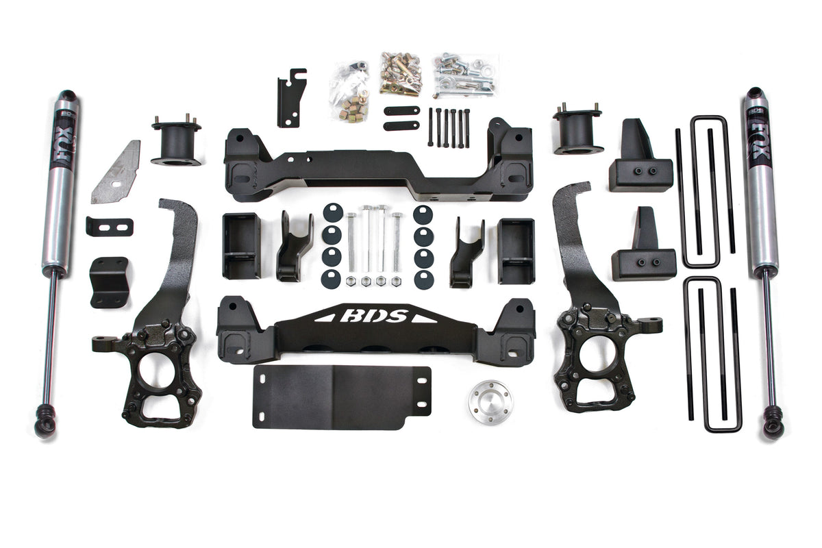 BDS 2009-2013 Fits Ford F150 4WD 6" Suspension Lift Kit, 4" Rear Lift, Block N/a, FOX 2.0 Ifp Ps Shocks 2267FS