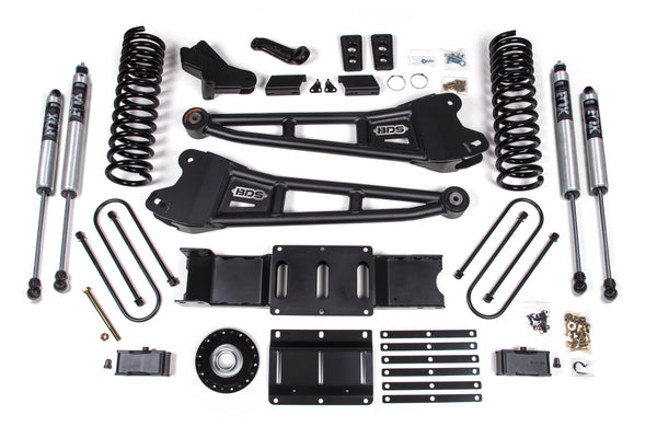 BDS 2025-2026 Fits RAM 3500 Gas 4" Radius Arm Suspension Lift Kit W/ Indexing Ring, 3" Rear Lift W/ Overload, Block FOX 2.0 Ifp Ps Shocks 2171FS