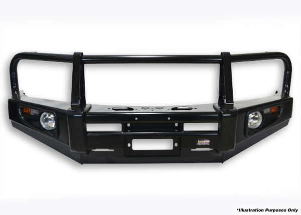 Dobinsons Bull Bar Black Deluxe Fits Toyota Land Cruiser 76, 78, 79 Series 2016+ Big Chassis - BU59-3724
