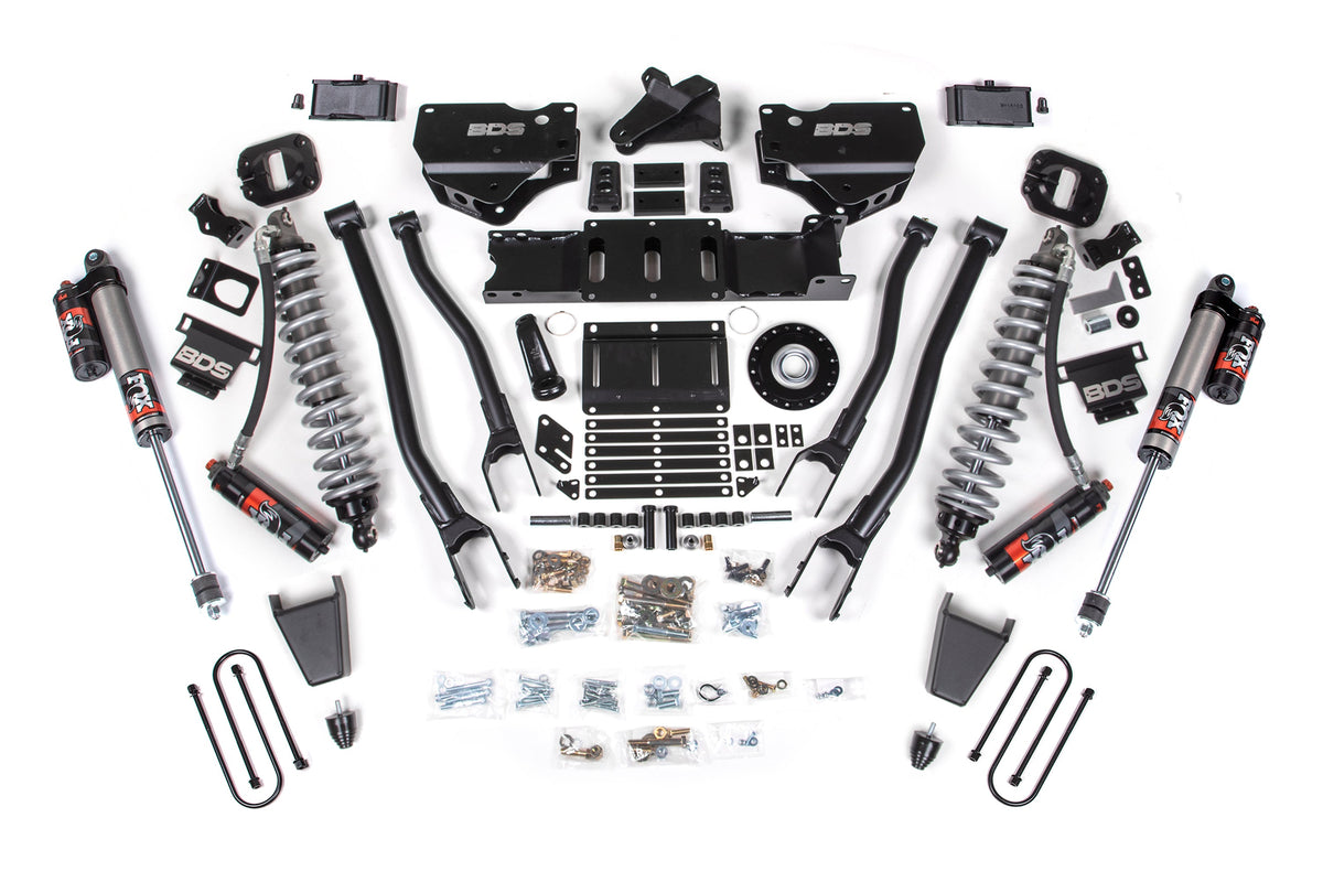 BDS 2025-2026 Fits RAM 3500 Diesel 4" 4-Link Suspension Lift Kit, 2" Rear Lift, Block W/ Overload FOX 2.5 Pes C/o, FOX 2.5 Ifp Ps C/o 2158PES