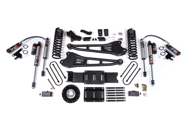 BDS 2025-2026 Fits RAM 3500 Diesel 4" Radius Arm Suspension Lift Kit W/ Indexing Ring, 3" Rear Lift W/ Overload, Block FOX 2.0 Ifp Ps Shocks 2166FS
