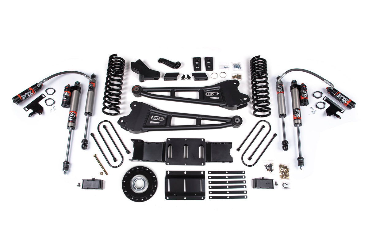 BDS 2025-2026 Fits RAM 3500 Gas 4" Radius Arm Suspension Lift Kit W/ Indexing Ring, 3" Rear Lift W/ Overload, Block NX2 Shocks 2171H