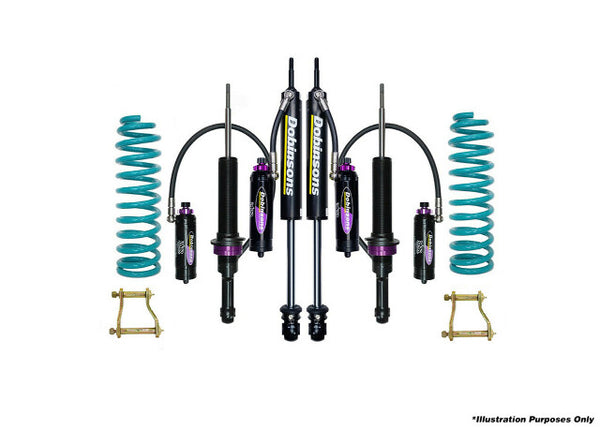 Dobinsons 1-3" MRR 3-Way Adjustable Suspension Kit Fits Nissan Frontier D41 2022 on Extended Rear Shackles - DSSKITMRAD41ERS