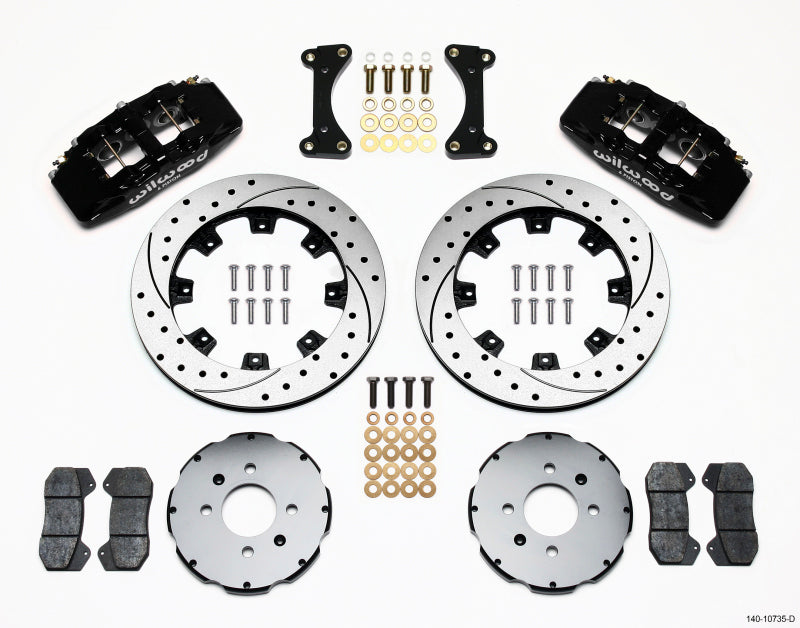 Wilwood Dynapro 6 Front Hat Kit 12.19in Drilled 94-01 Fits Honda/Acura w/262mm Disc 140-10735-D