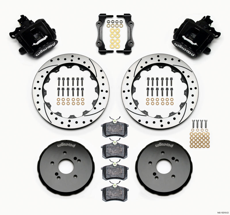 Wilwood Combination Parking Brake Rear Kit 12.88in Drilled Fits Honda S2000 140-10310-D