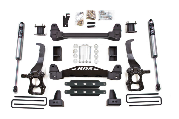 BDS 2009-2013 Fits Ford F150 2WD 6" Suspension Lift Kit, 4" Rear Lift, Block N/a, FOX 2.0 Ifp Ps Shocks 2266FS