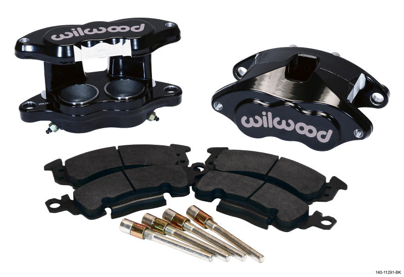 Wilwood D52 Front Caliper Kit Black Pwdr 2.00 / 2.00in Piston 1.04in Rotor 140-11291-BK
