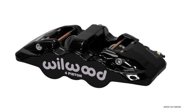 Wilwood Caliper-Aero4-L/H Black 1.62/1.38in Pistons 1.25in Disc 120-13282-BK
