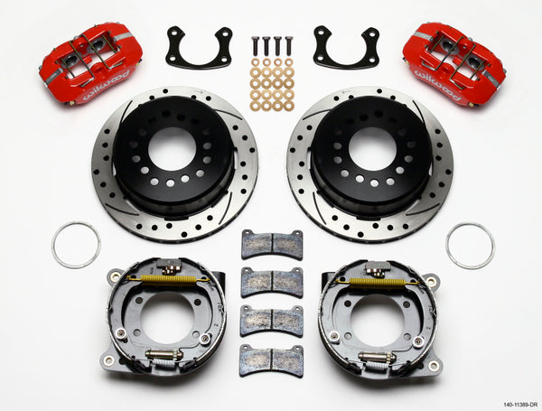 Wilwood Dynapro Low-Profile 11.00in P-Brake Kit Drill-Red New Big Fits Ford 2.50in Offset 140-11389-DR