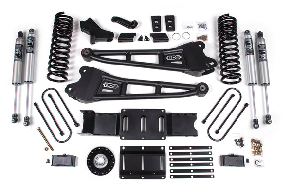 BDS 2025-2026 Fits RAM 3500 Gas 4" Radius Arm Suspension Lift Kit W/ Indexing Ring, 3" Rear Lift W/ Overload, Block FOX 2.5 Ifp Ps Shocks 2171PS