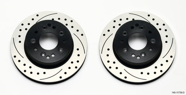 Wilwood Rotor Kit Rear-Drilled 65-82 Corvette C2/C3 (1Pc Rotors) 140-11739-D