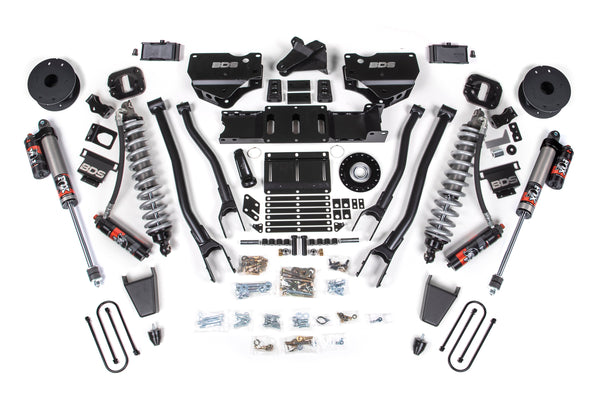 BDS 2025-2026 Fits RAM 3500 Diesel 4" 4-Link Suspension Lift Kit W/ Indexing Ring, 3" Rear Lift, Block W/ OE Air Assist FOX 2.5 Pes C/o, FOX 2.5 Ifp Ps C/o 2159PES