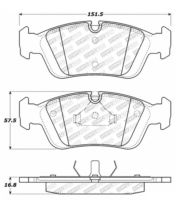 StopTech Street Select Brake Pads Rear 305.0558