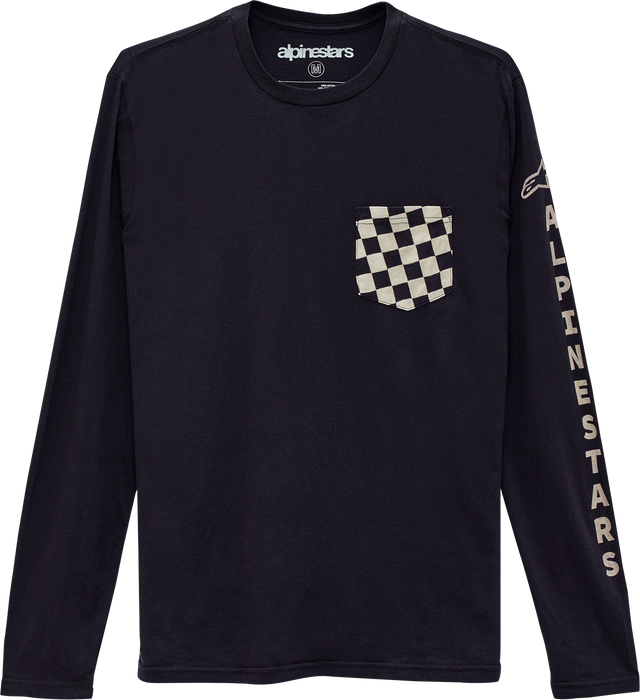 Alpinestars Check Ls Tee Black Lg (1213-74020-10-L)