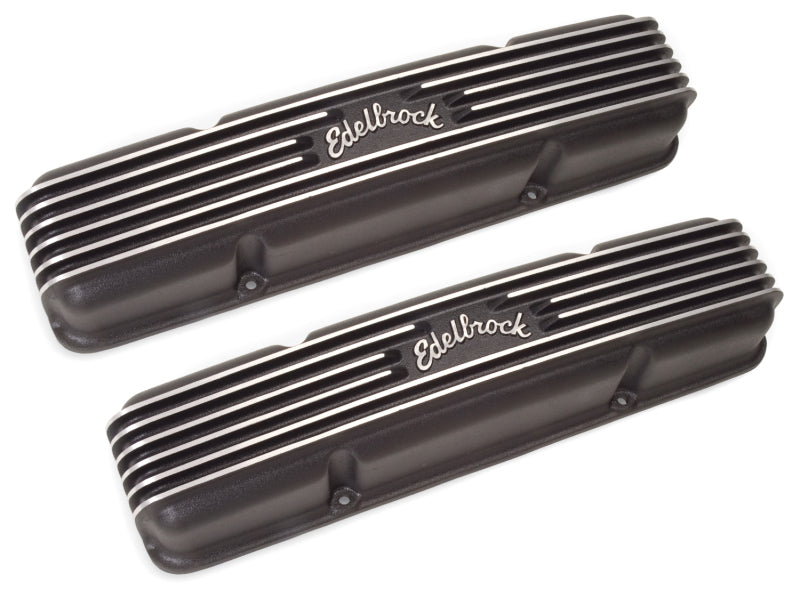 Edelbrock Valve Cover Classic Series Chevrolet 1959-1986 262-400 CI V8 Black 41453