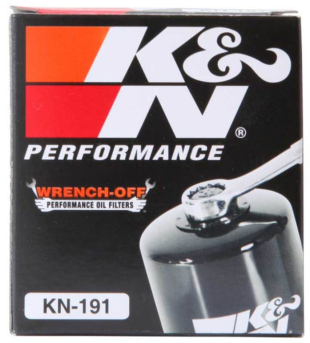 K&N Motorcycle Oil Filter: High Performance, Premium, Designed to be used with Synthetic or Conventional Oils: Fits Select Triumph, Peugeot Vehicles, KN-191