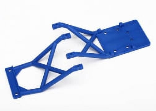 Front and Rear Skid Plate, Blue: Son-Uva Digger Multi-Colored
