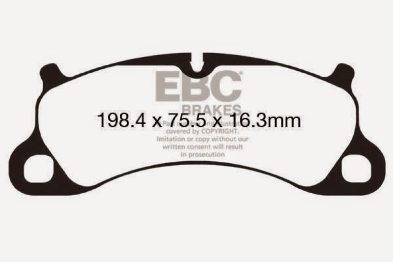 EBC 12-15 Porsche 911 (991) Carrera S 3.8L (Cast Iron Rotor Only) Bluestuff Front Brake Pads DP52144NDX