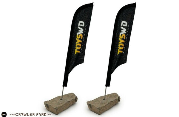 Toys Wd Toyswd Beach Flag 9" Rc Crawler Park Circuit Model Making 1/24 & 1/18 TWD240013