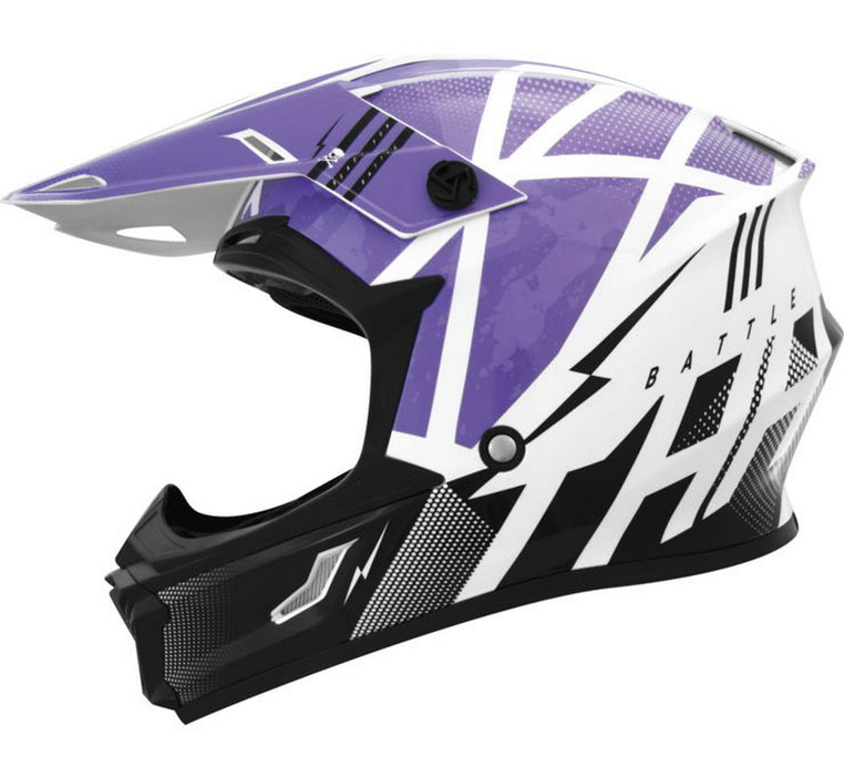 THH T-710X Battle MX Offroad Helmet Purple/Black XXL
