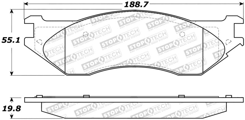 StopTech Sport Brake Pads w/Shims and Hardware Front 309.07021