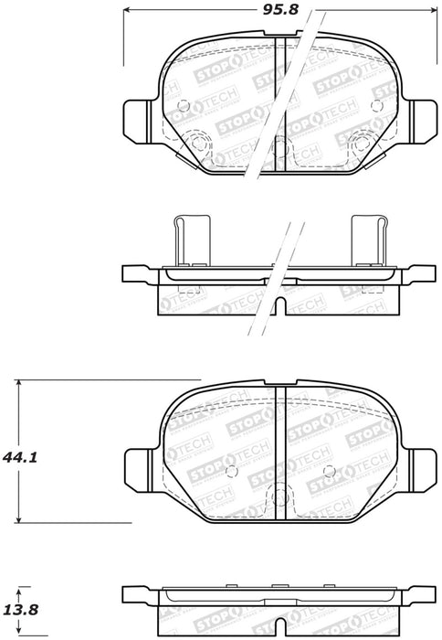 StopTech Street Brake Pads Front 308.1569