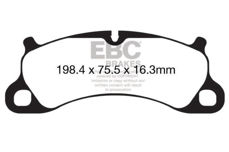 EBC 12-15 Porsche 911 (991) Carrera S 3.8L (Cast Iron Rotor Only) Bluestuff Front Brake Pads DP52144NDX