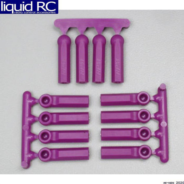 RPM R/C Products 73398 Rod Ends Long Shank 4-40 12 Purple