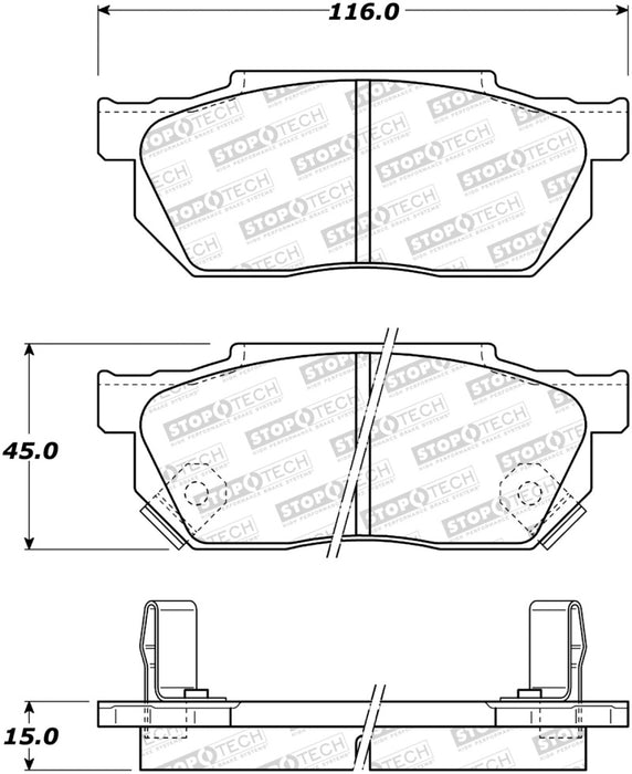 StopTech Street Brake Pads 308.0256