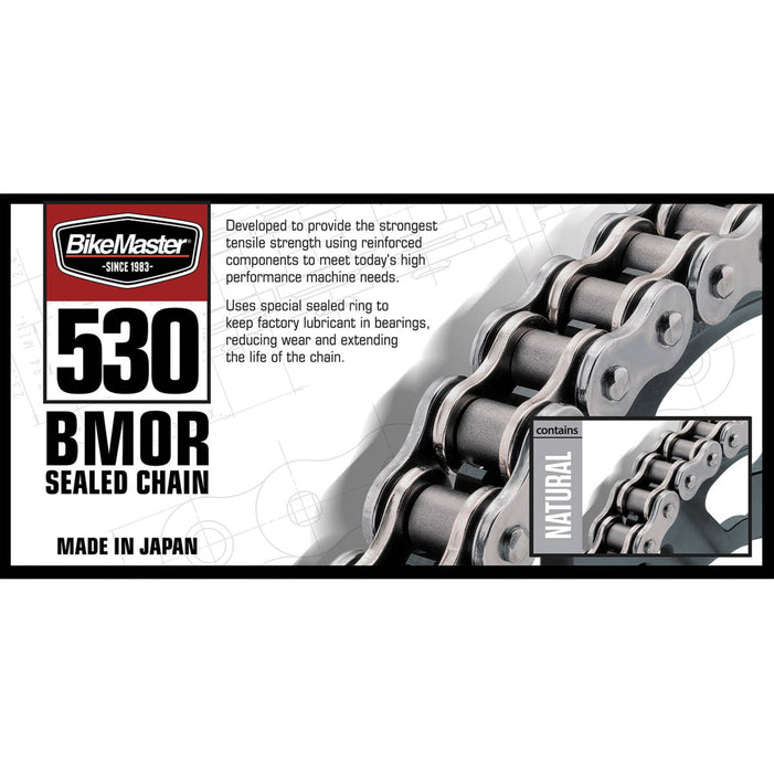 BikeMaster 530 BMOR Series Chain, 120 Links - Natural