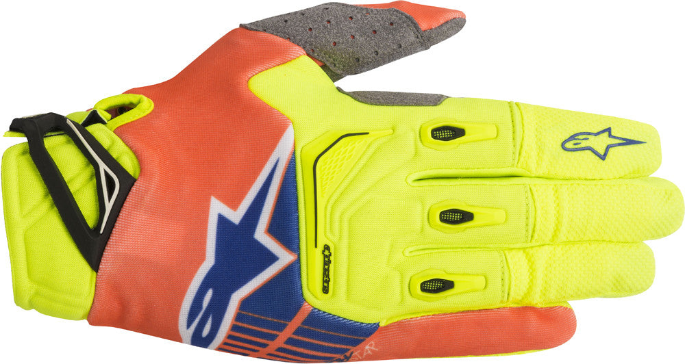 Alpinestars Techstar Gloves Blue/Red/Yellow Xl 3561018-7355-XL