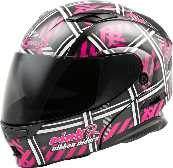 Gmax Md-01 Pink Ribbon Riders Helmet Black/Pink Sm G1012404