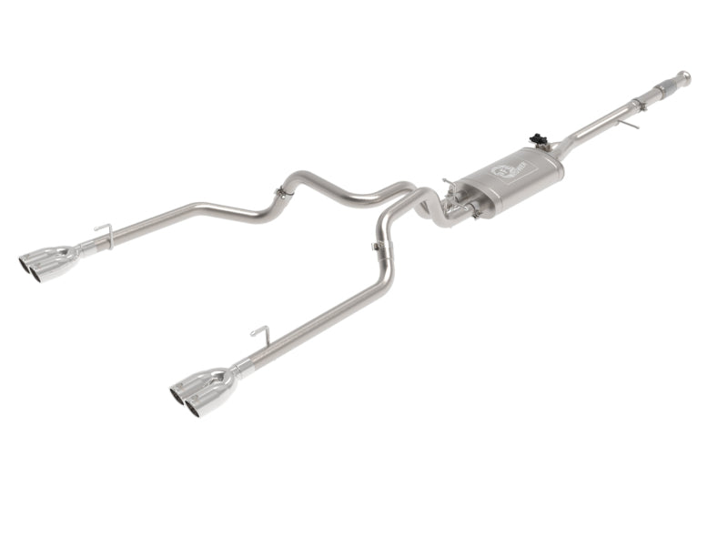 aFe Gemini XV 3in 304 SS Cat-Back Exhaust w/ Cutout 19-21 GM Silverado/Sierra 1500 V8- w/ Black Tips 49-34139-P