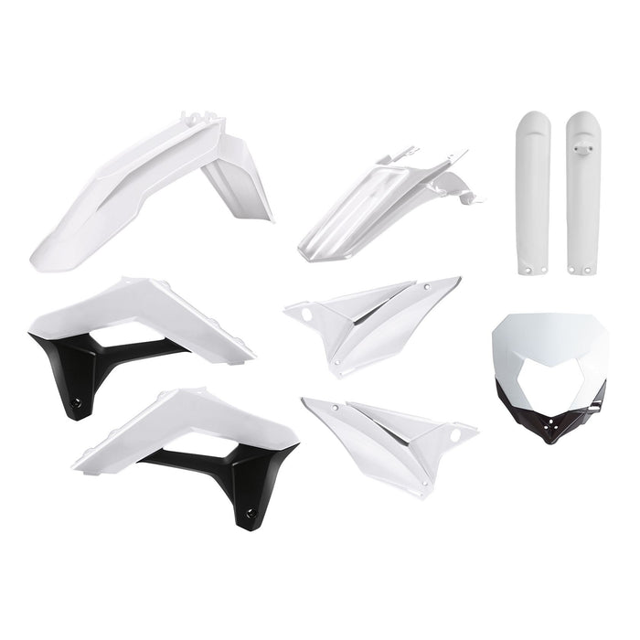 Polisport Full Plastic Kit for Sherco SE/SE-F (2017-2023) OEM Quality Restyling Kit with Superior Fit, Flexibility, and Durability (White)