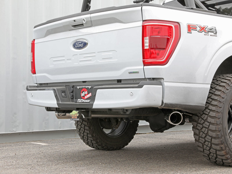 aFe Vulcan 3in 304 SS Cat-Back Exhaust 2021 Ford F-150 V6 2.7L/3.5L (tt)/V8 5.0L w/ Polished Tips 49-33126-P